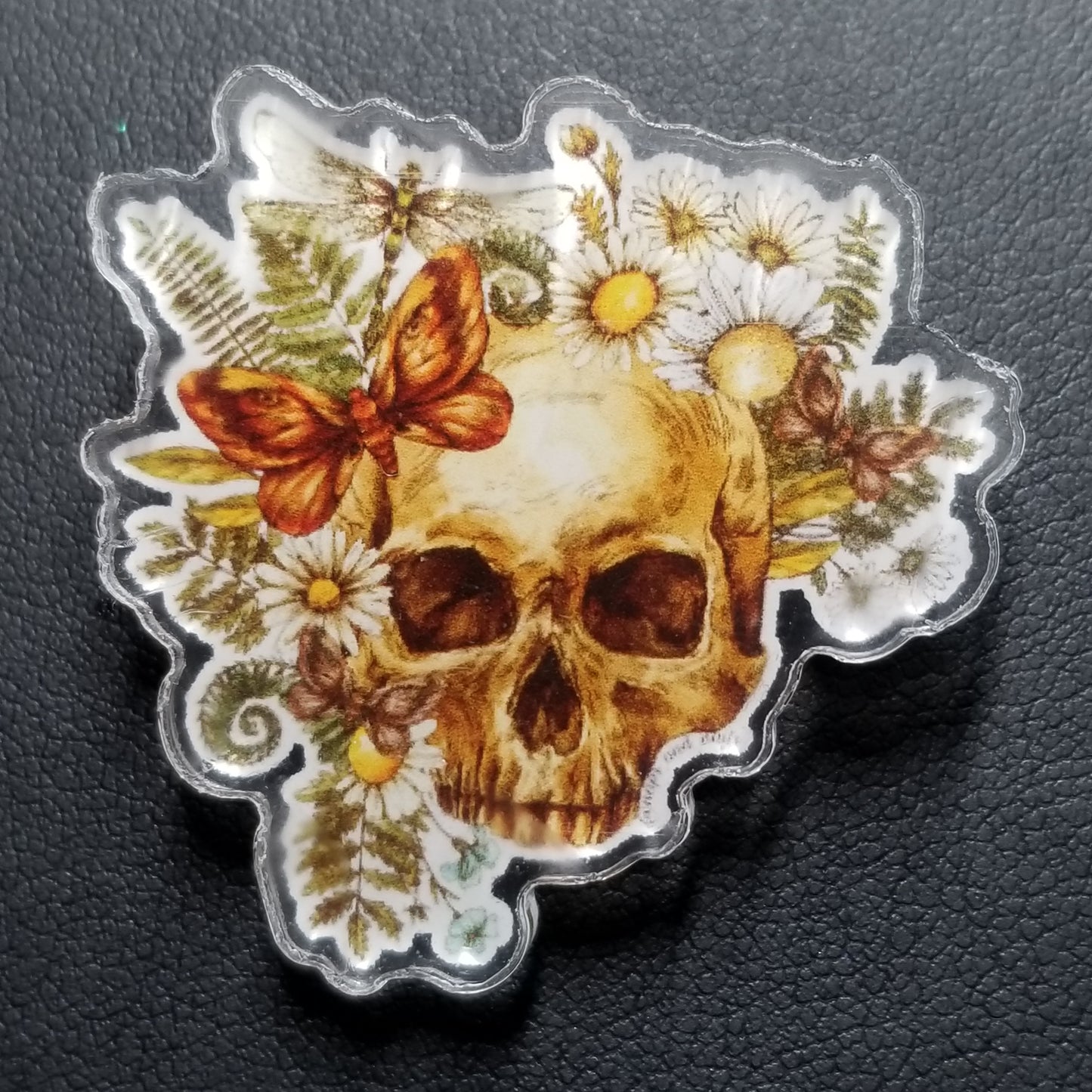 Naps and Nails Skull Pin