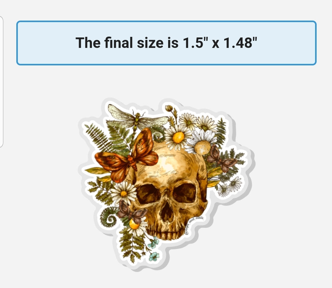 Naps and Nails Skull Pin