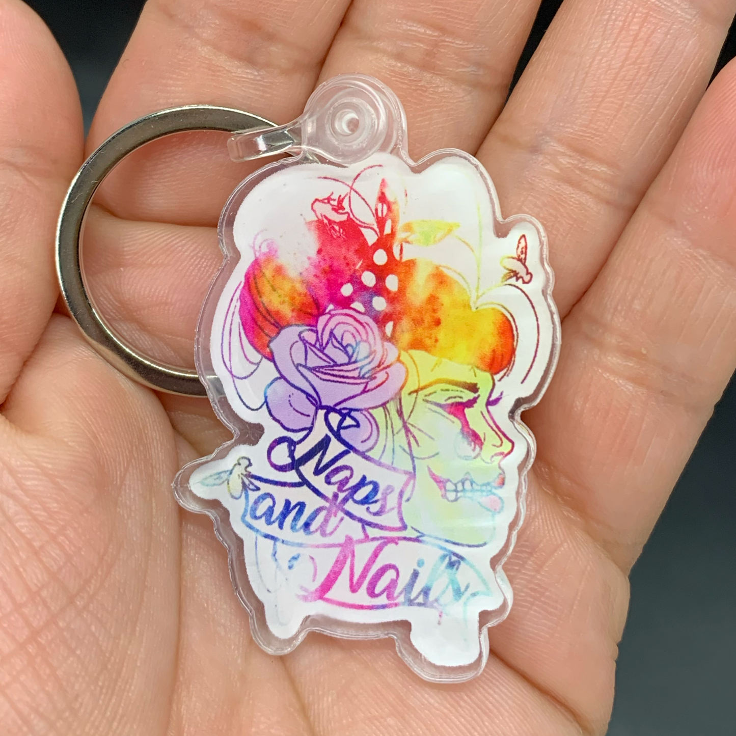 Naps and Nails Key Chain