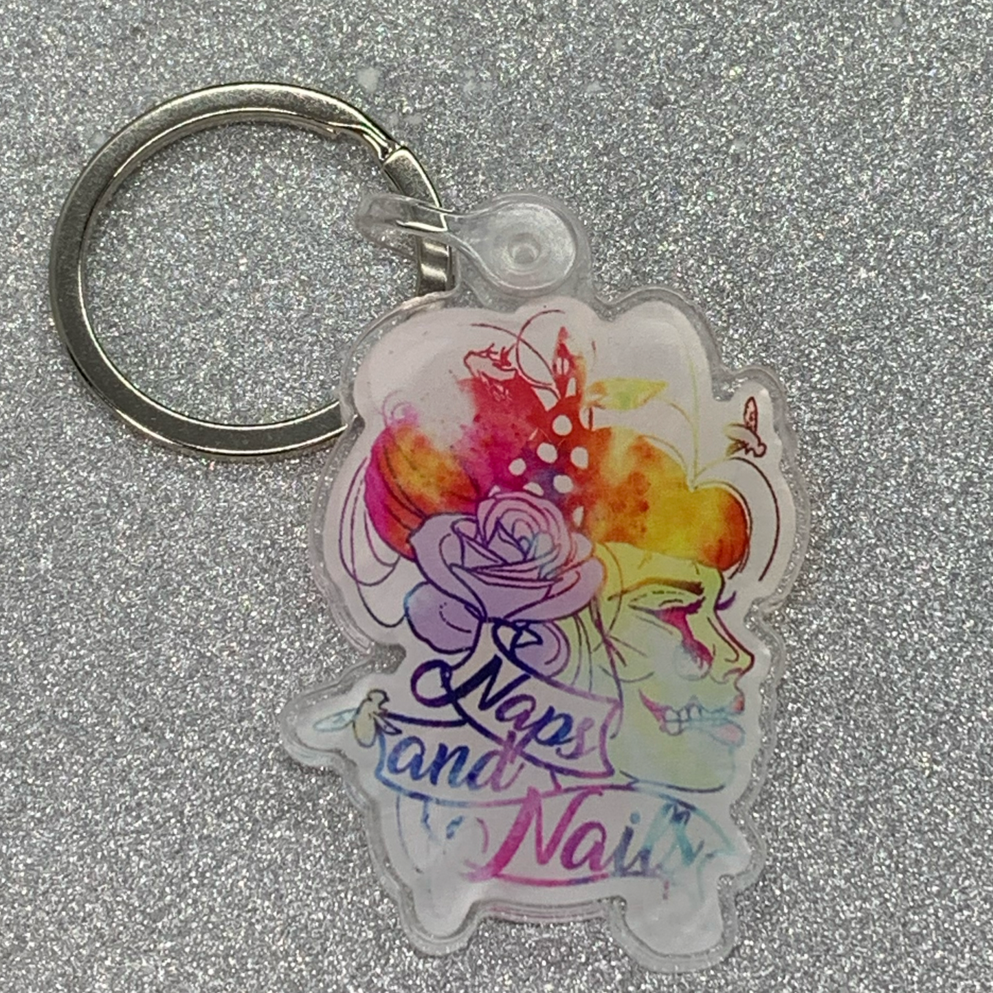 Naps and Nails Key Chain